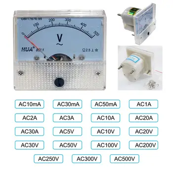 

5V To 500V AC Voltmeter Analog Voltage Panel Meter AC Amperemeter AC Voltmete