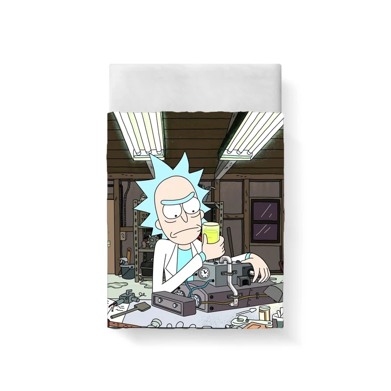 Rick Sanchez, простыня, постельное белье, поплин, хлопок, бязь, для пар, евро, для детей, для близнецов, Xl, постельное белье, Ropa De Cama queen