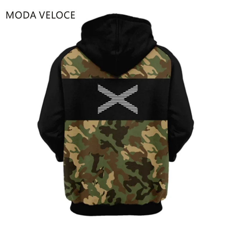 MODAVELOCE Fresh X Camo Толстовка из полиэстера с шерстью мужская толстовка с капюшоном xxxl аниме Теплая толстовка с капюшоном мужская