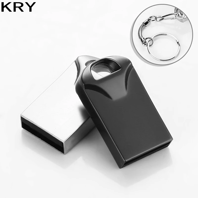 Мини металлический флеш накопитель 64 ГБ USB флэш Гб USB2.0 Флешка 32 16 8 с подарочным
