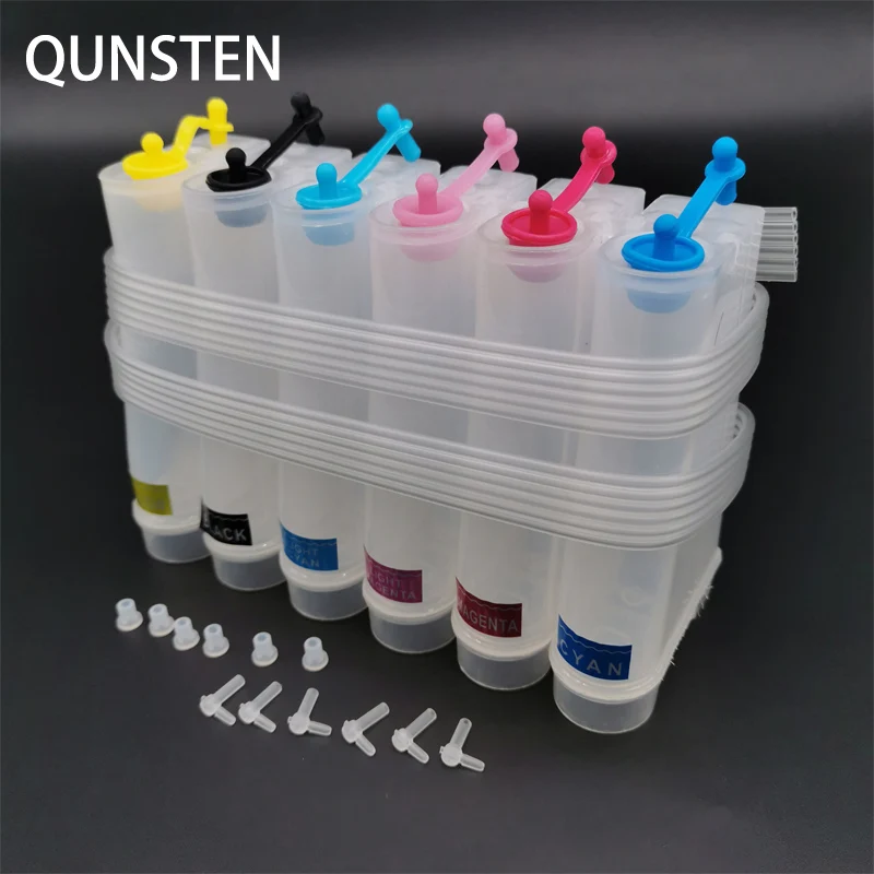 

6 Color CISS Outer Ink Tank 85ml Volume Bottle DIY Refill Kit Tool For Epson Canon HP Brother Inkjet Printer Replacement Part