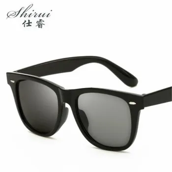 

Fashion Unisex Square Vintage Acrylic Lens Sunglasses Men Women Rivets Design Retro Sun Glasses Black Transparent Frame Top Gift