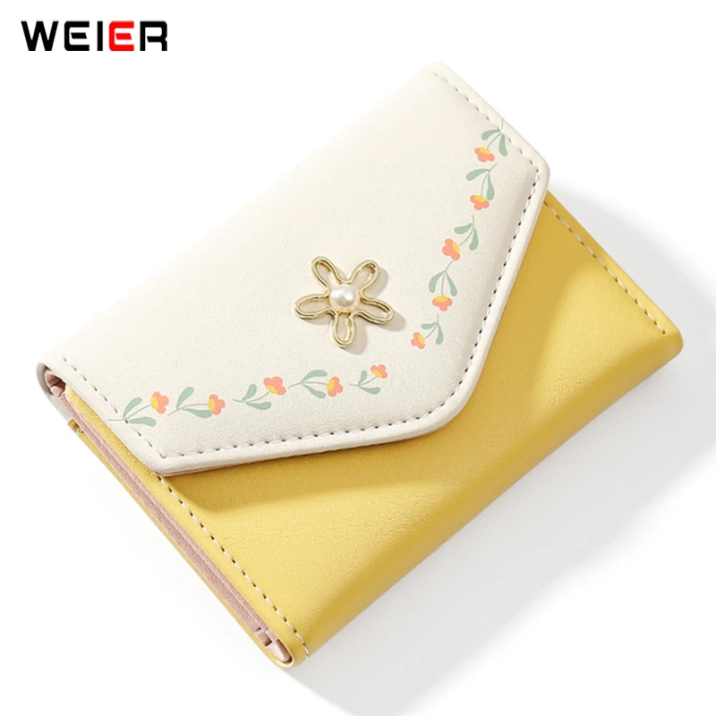 Carteras de diseño de lujo para mujer, tarjetero de cuero PU suave, Mini monedero para mujer, Carteras de bolsillo para - AliExpress
