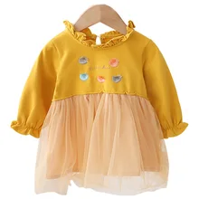 Платье для девочек; коллекция года; Сезон Зима; детское модное платье-пуловер принцессы