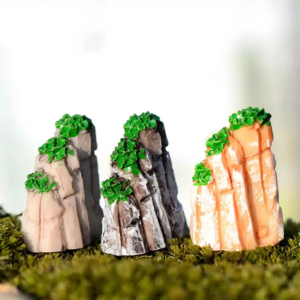 Искусственные статуэтки Rockery для горного холма миниатюры емкость бонсай