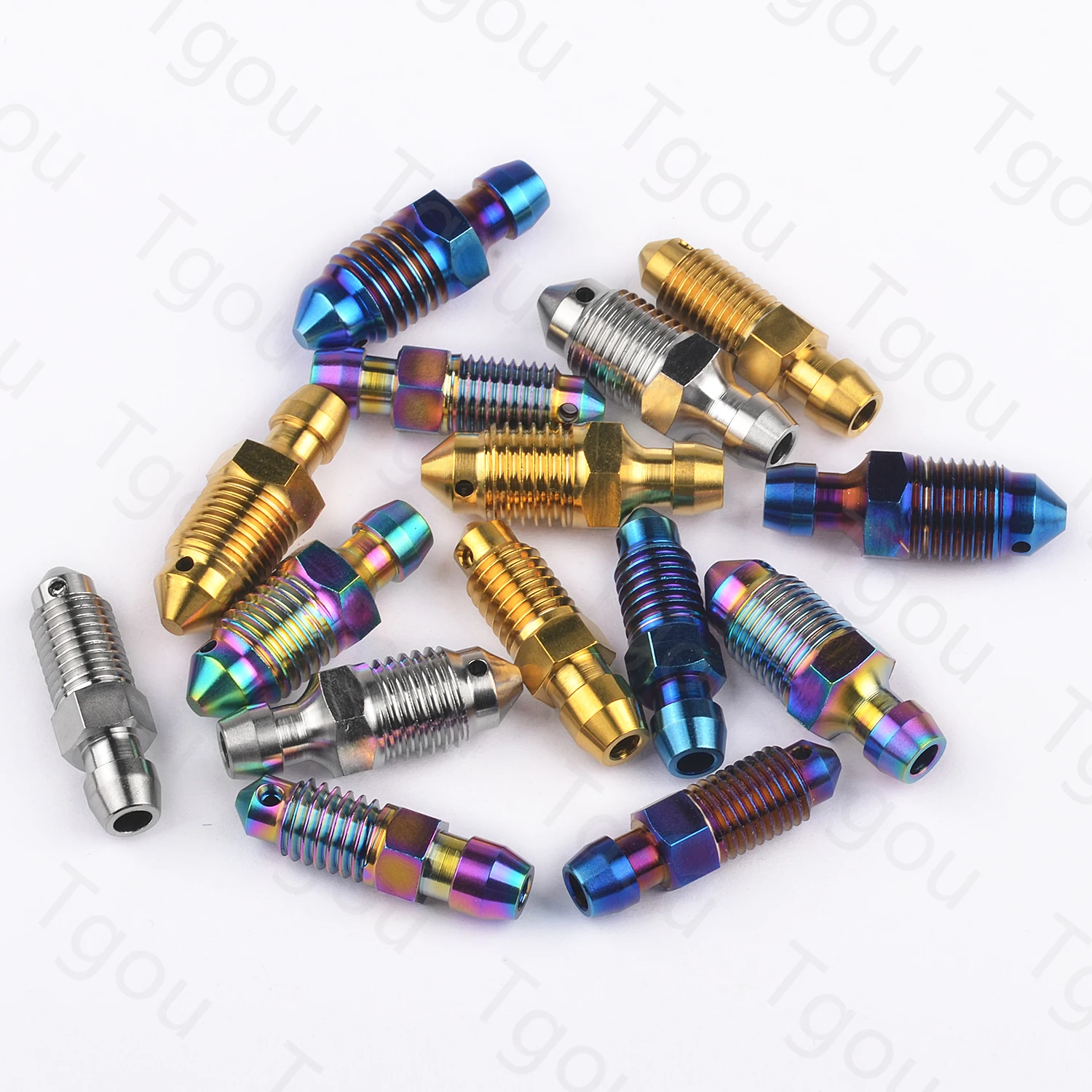 Tgou Titanium Bolt M8 M10 Pitch 1.0/1.25mm Motorcycle Brake Caliper Oil Drain Deflation Screws