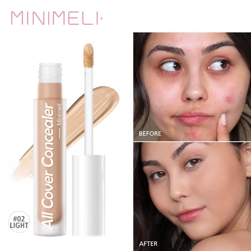 

MINIMELI Concealer Liquid Cover Dark Circles And Acne Mark Long- lasting Waterproof Natural Face Makeup Concealer Comestic TSLM2