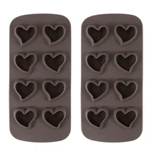 2 шт инструмент для выпечки Силиконовые формы ручной работы мыло в виде сердца льда поднос для льда для Кухня вечерние инструменты для мороженого