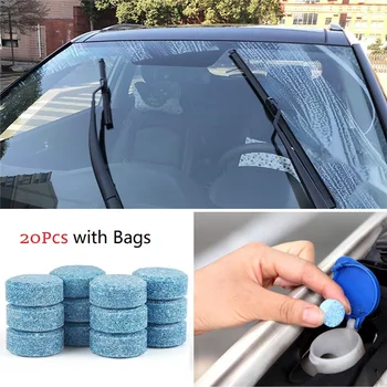 

20pcs=80L Water Car Windshield Glass Washer Wiper Cleaner Effervescent Tablets Window Repair Car Window Cleaner Auto Accessories