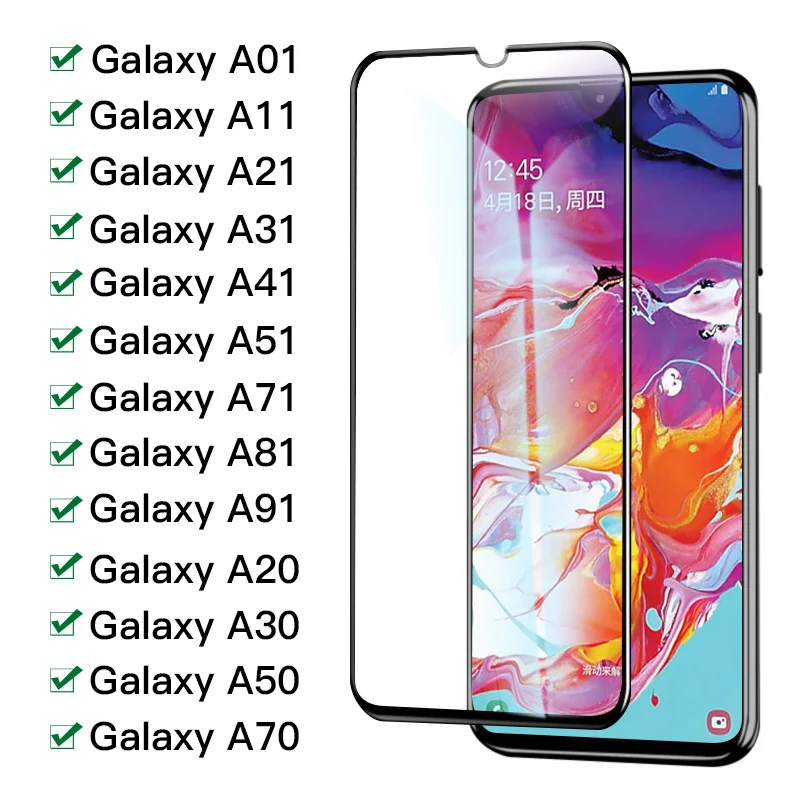 Защитное стекло закаленное для Samsung Galaxy A01/A11/A21/A31/A41/A51/A71/A81/A91/A20/A30/A50/A70|Защитные