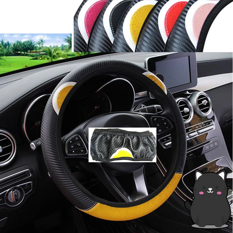 Skidproof кожа горячая для Renault Megane Logan Mitsubishi Lancer VW Tiguan Golf 4 7 6 T5 T4 Jetta чехол рулевого колеса автомобиля