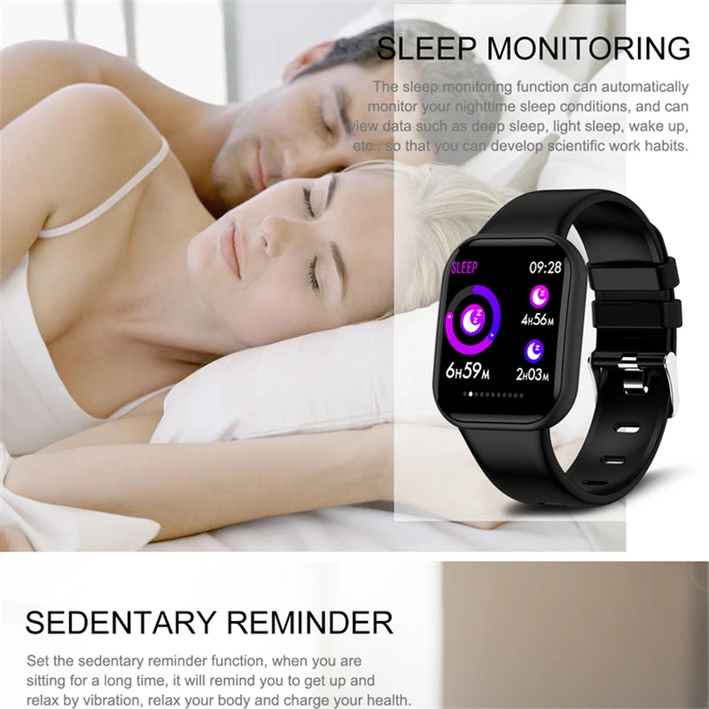 ESEED X16 smart watch men IP67 waterproof full touch screen long standby Heart Rate Blood Pressure Monitoring smartwatch