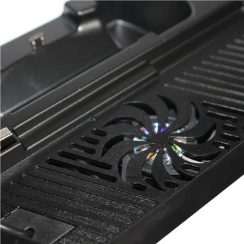 

Safe Controller Charging Stable Accessory Black Durable Supporting Dock With Cooler Fans Practical Vertical Stand