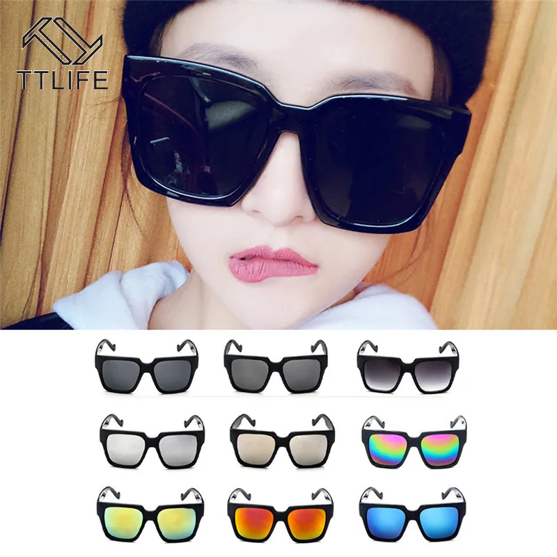 

TTLIFE Oversized Champagne Sunglasses Women Ocean Candy Ladies Shades New 2019 Big Frame Sun Glasses Female Uv400 Protection
