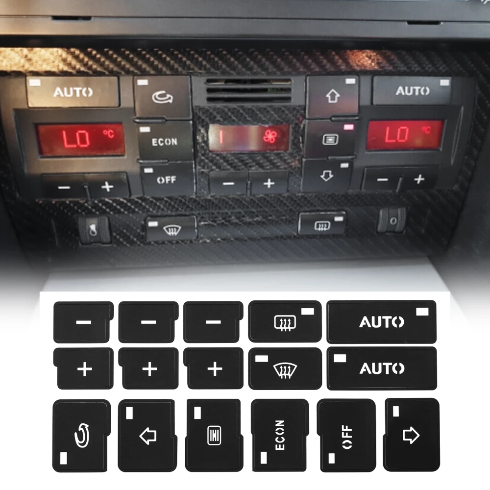 Авто Кондиционер AC климат-контроль Кнопка Ремонт наклейки для Audi A4 B6 B7 2000 2001 2002 2003