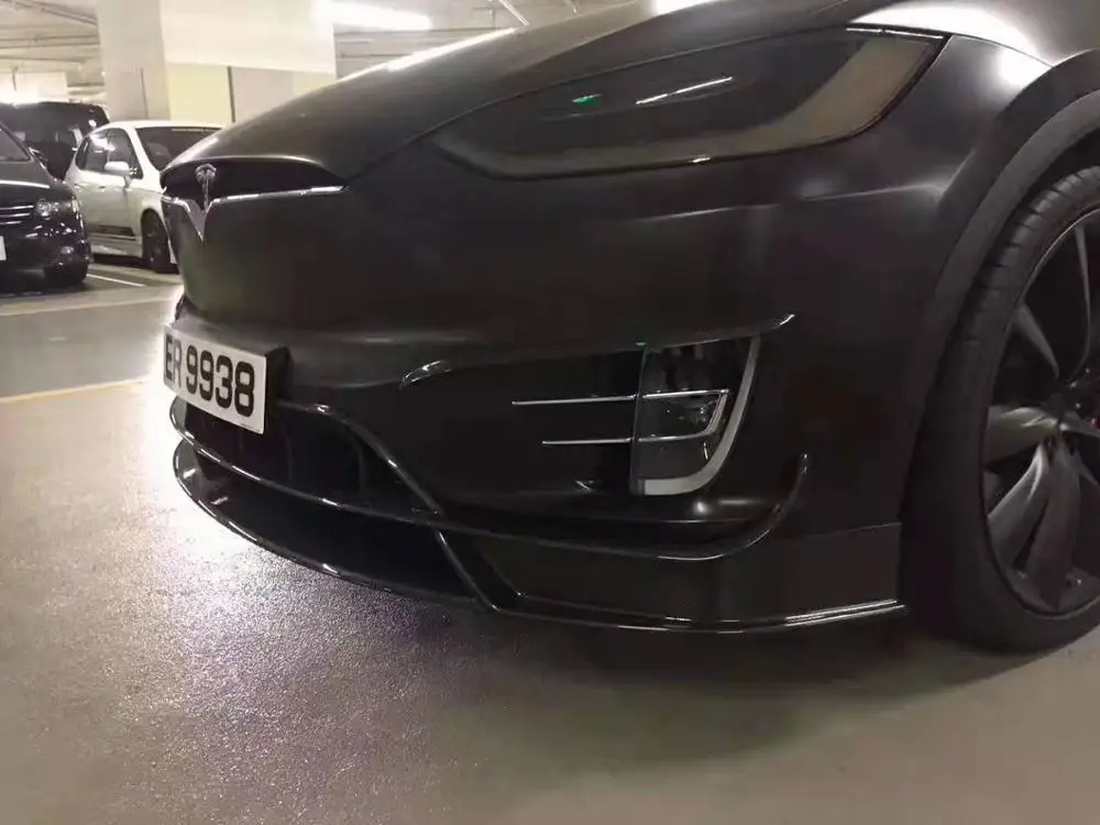 Carbon Fiber Front Bumper Lip Rear Bumper Diffuser Side Skirts Spoiler Modified Small Enclosure Fits For Tesla Model X