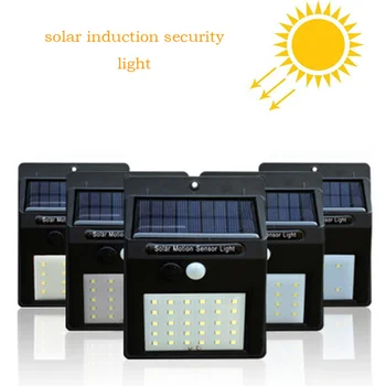 

30/25/20/16 LED Outdoor Solar Wall Lamp Waterproof PIR Motion Sensor Garden Light Solar Powered Spotlight Sunlight Street Light