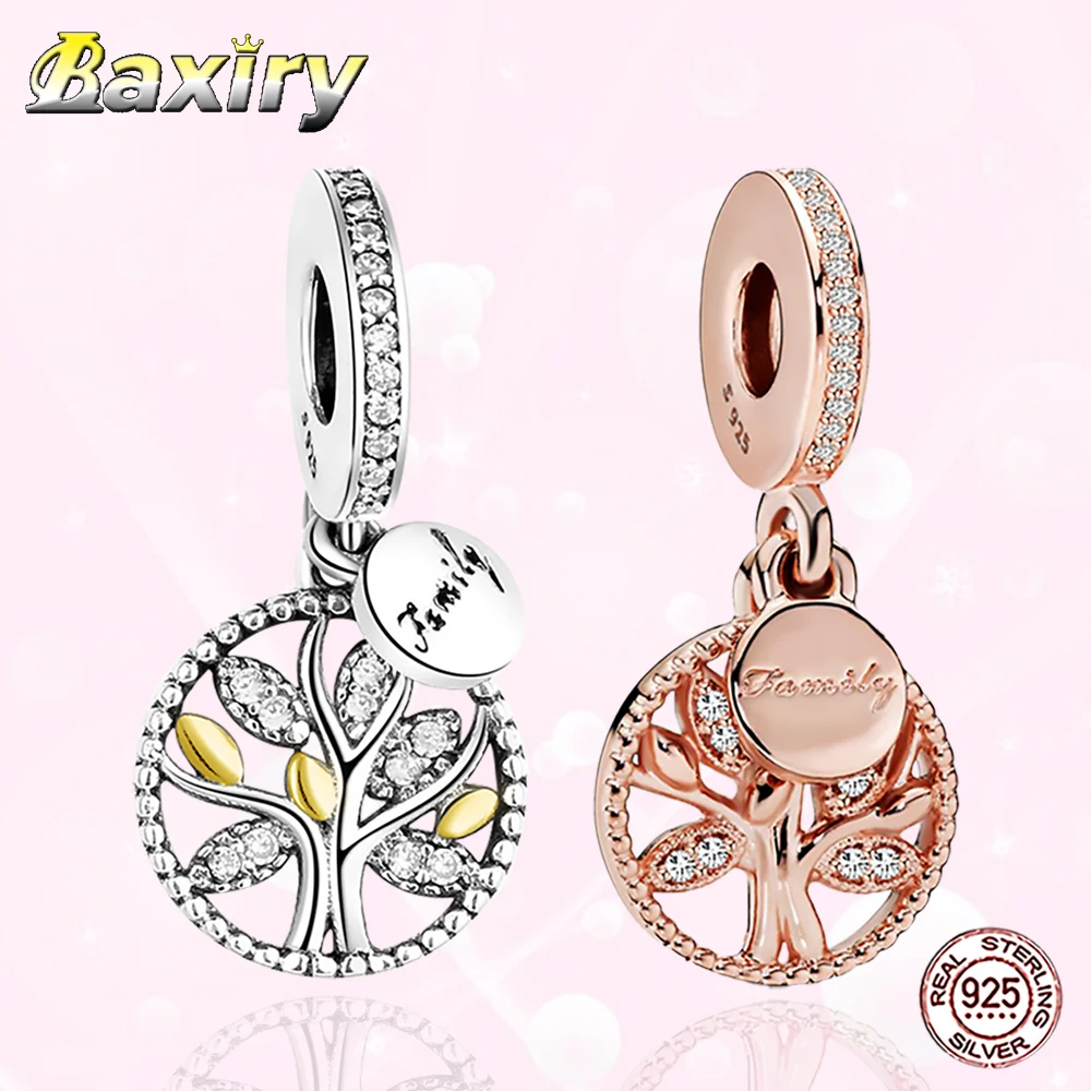

2020 New Family Tree Fit 925 Original Charms Bracelet Pendent Charm Beads 925 Sterling Silver DIY Jewelry Making Fashion