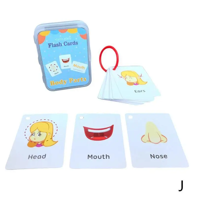 Flash Cards for Children Memory Training Early Learning English Flash Card Fruit Alphabet Shape Pattern Learning Educational Toy plush toys for babies Baby & Toddler Toys