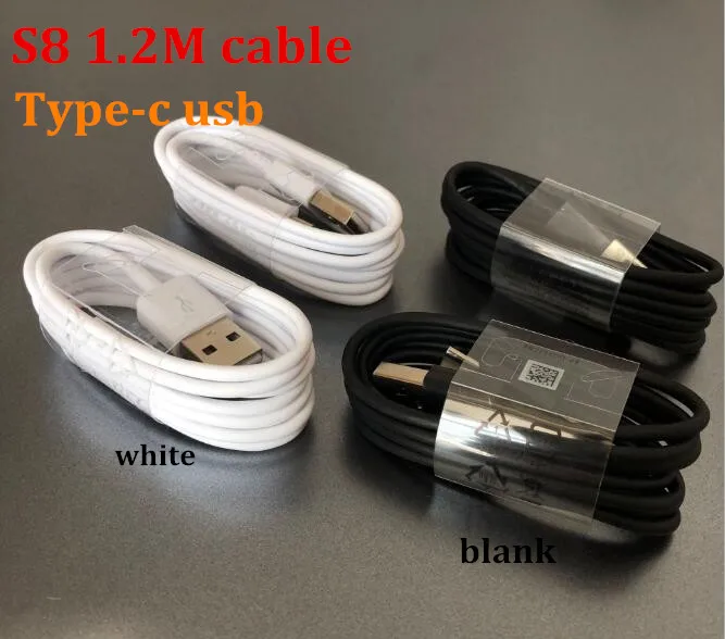 100 шт./лот оригинальное качество кабель USB Type-C 1 2 м 2A быстрый зарядный для Samsung Galaxy S8