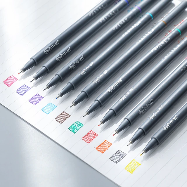 10 Pcs/Set Sipa Micron Color Pen Fine Line Drawing Pens 0.38mm