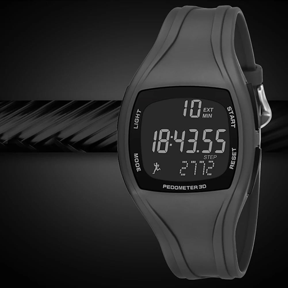 3D шагомер Будильник хронограф montre многофункциональные jam tangan pria мужские цифровые наручные часы водонепроницаемые новые Mas-culino Fashion Me