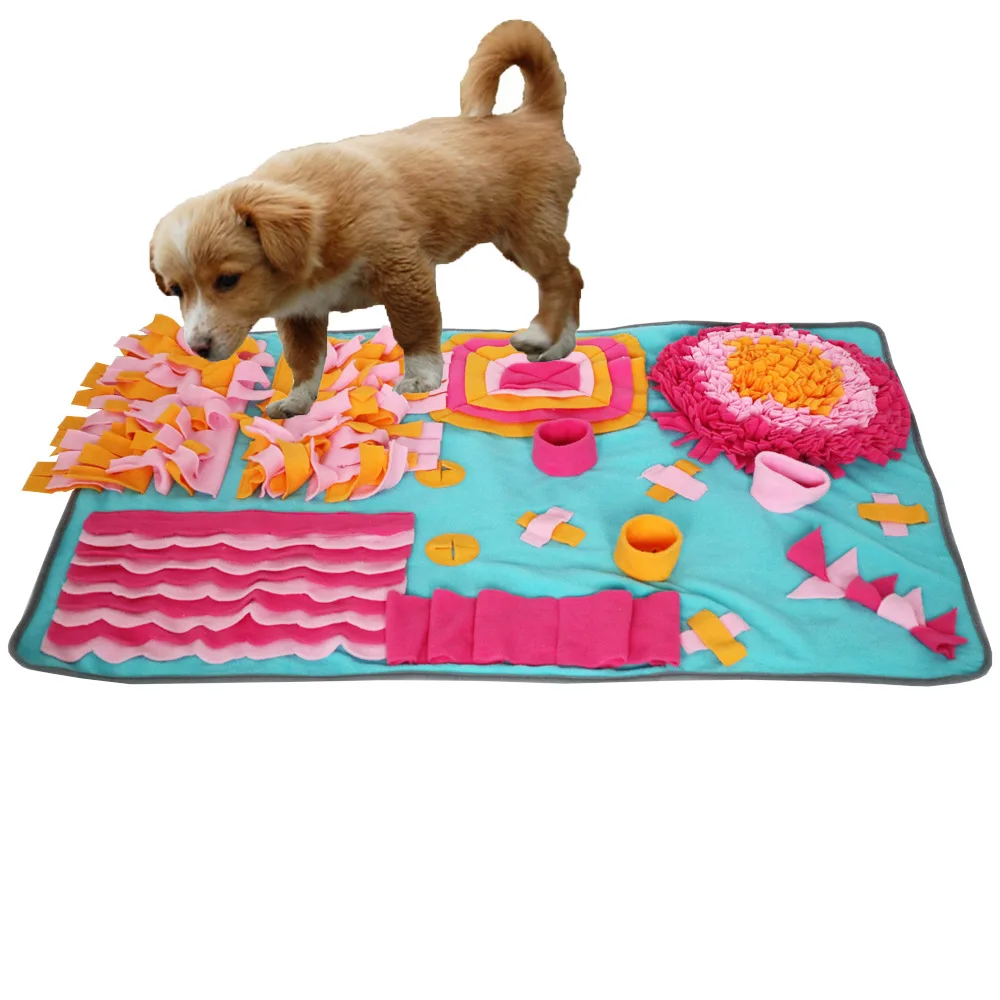 Alfombrilla de entrenamiento para perros y mascotas, manta de olfting, almohadillas de lana desmontables, esterilla para perros, alivia el estrés, rompecabezas, juguete para mascotas, almohadilla para la nariz