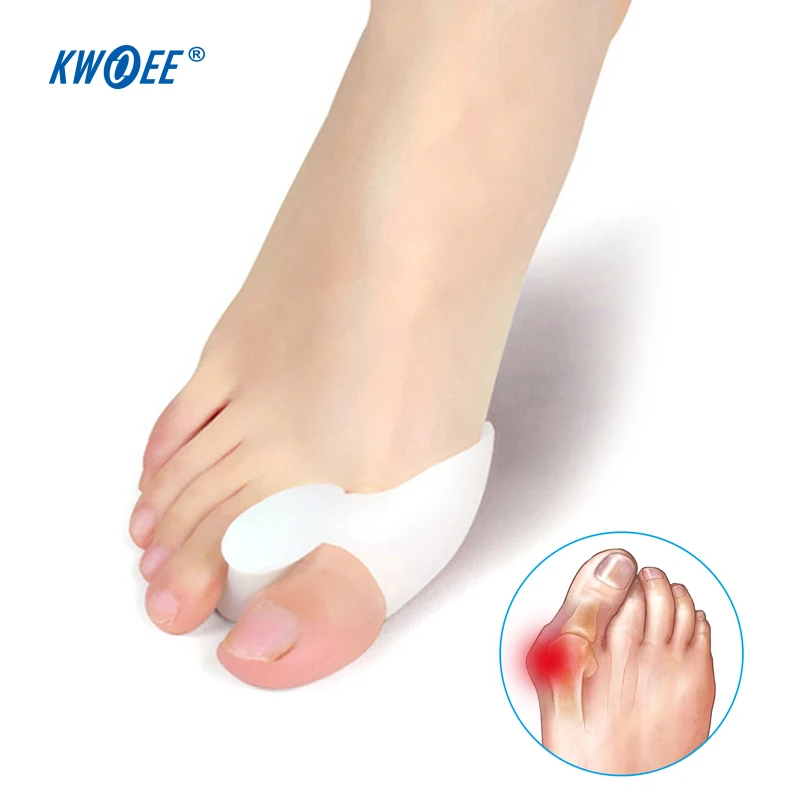 2 Pieces Silicone Toes Rehabilitation Tool Hallux Valgus Braces Silica Gel Big Toe Corrector Foot Bunions Care Toe separator