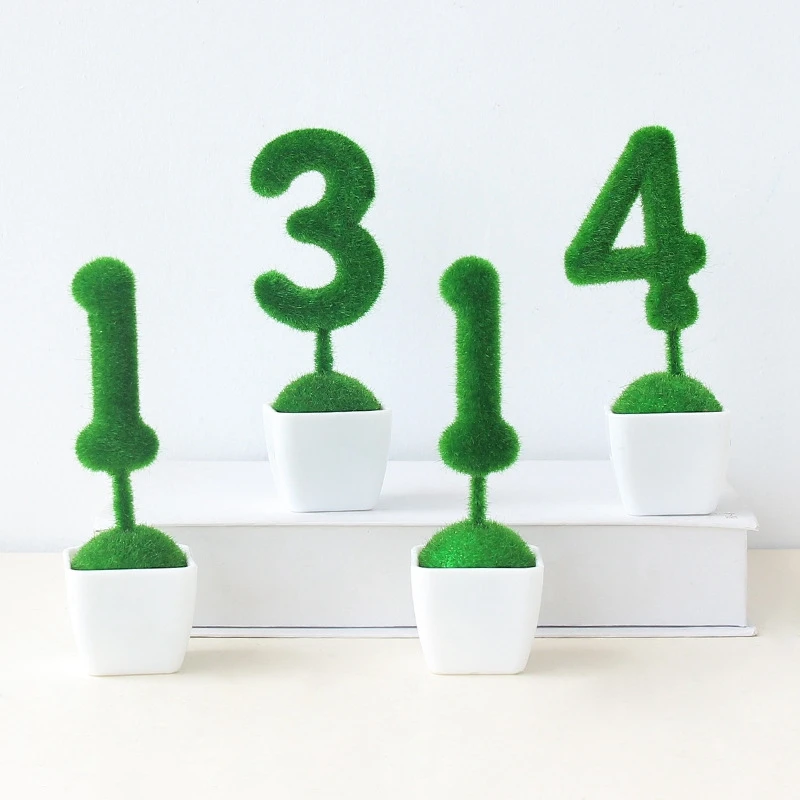 4pcs/lot Simulation Green Plant Artificial Plant Pots Pendant Fake Pot Hanging Ornaments Christmas Home Table Decor Supplies