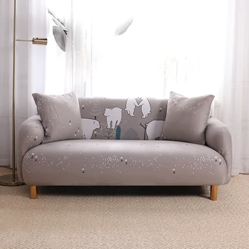 

Printed Milk Shreds Sofa Cover Living Room Office Sofa Cover Summer Breathable Mat L Type 1/2/3/4 Seater Soft Elastic Cushion