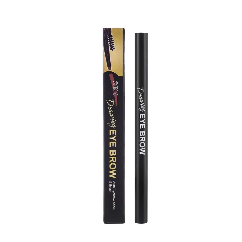 Natural Long-lasting Waterproof Rotating Automatic Triangle Eyebrow Pencil With Brush Tools Double-Headed Eyebrow Pencil