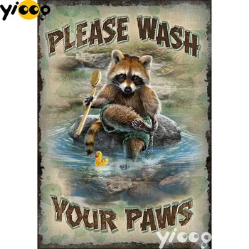

5D DIY diamond Painting Cross Stitch full square drill embroidery Cartoon Raccon Diamond mosaic Home Decor Gift AX0549