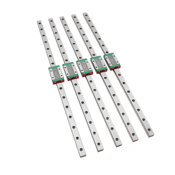 

Stainless steel Original Hiwin MGN12H carriages+400mm L MGNR12C linear rails 5pcs for BLV MGN Cube 3d printer Hiwin MGN12H rail
