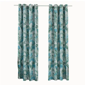 

New Tropical Plants Printing Thermal Insulating Window Blinds Drapes Window Blackout Curtains for Living Room Bedroom Blinds