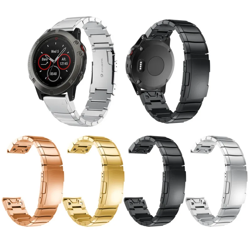 

26 22 20MM Smart Watch Strap for Garmin Fenix 5X 5 5S 3 3HR Watch Quick ReleaseStainless steel strip Wrist Band for Garmin Fenix