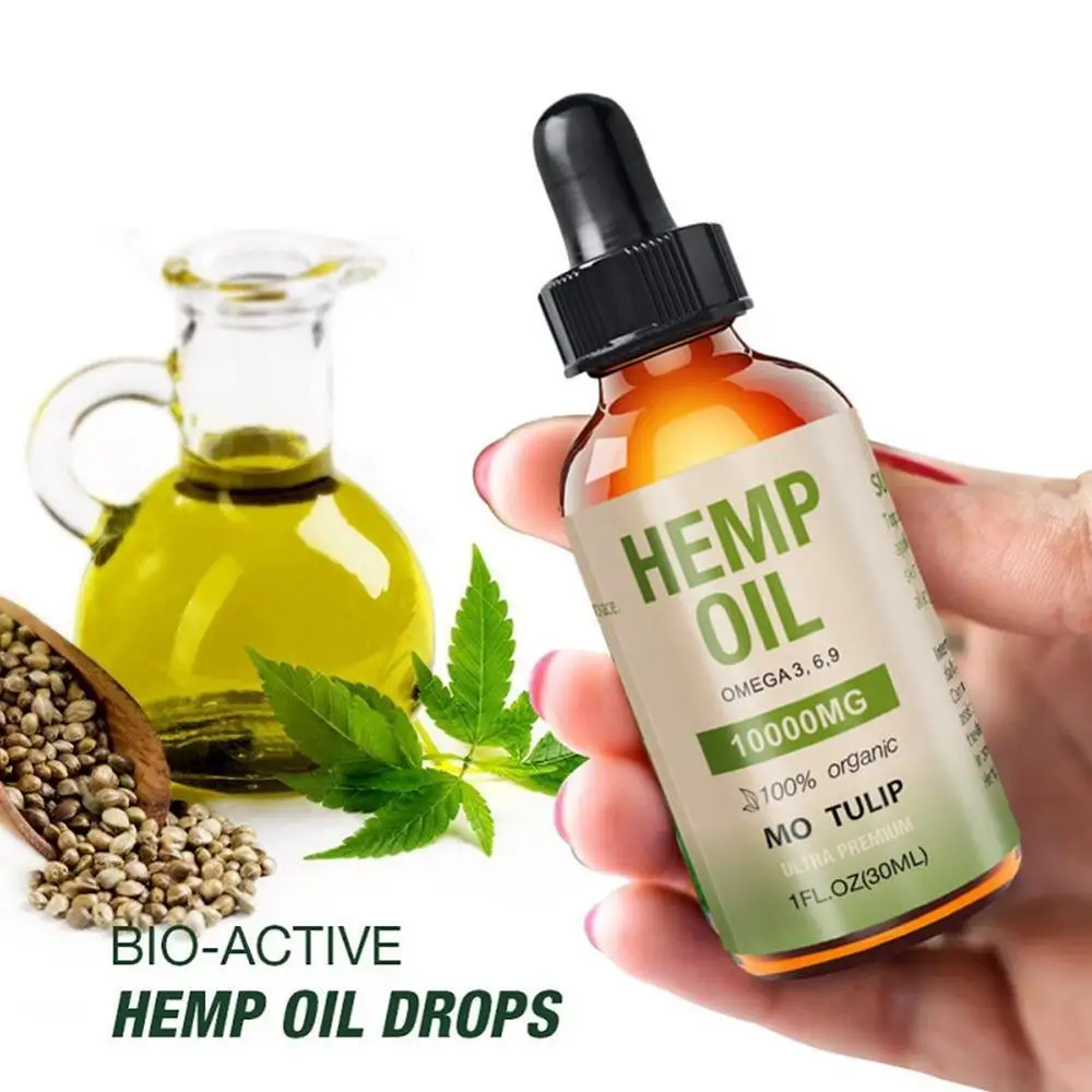 

30ml 10000mg Hemp CBD Organic Essential Oil Hemp Seed Oil Herbal Drops Body Relieve Stress Oil Skin Care Help Sleep