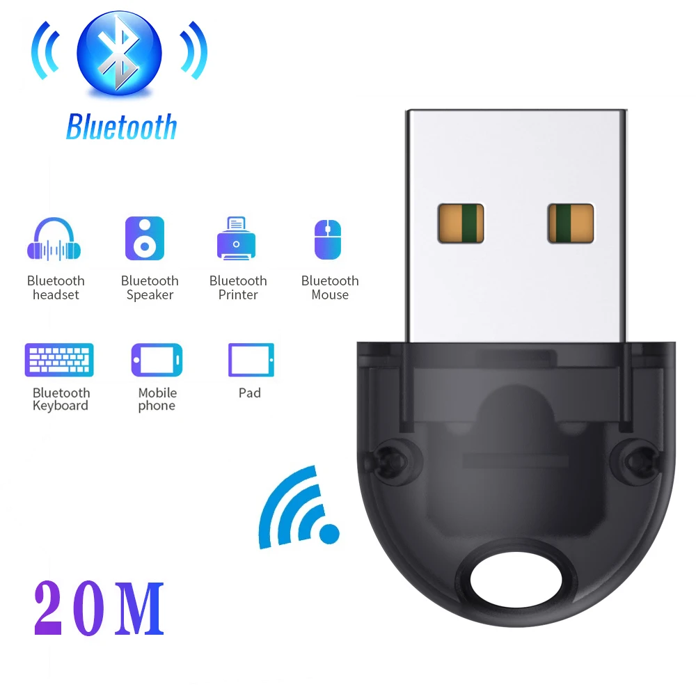 USB Bluetooth ключ 5 0 20 м беспроводной адаптер мышь клавиатура приемник для наушников