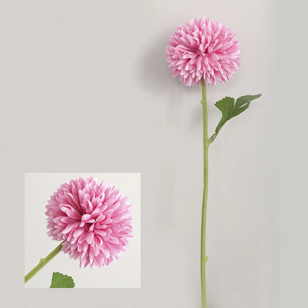 

Artificial Chrysanthemum Flower Ball Bud Fake Flower Branch Wedding Home Decors