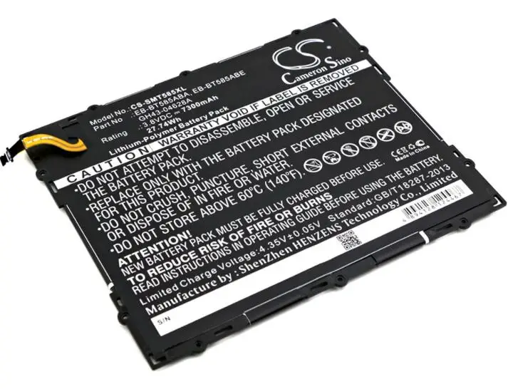 Cameron sino 7300 мА/ч, батарея для Samsung Galaxy Tab A 10,1 TD-LTE Wi-Fi, E 10,1 SM-P580 SM-P585M SM-P585N SM-P585N0 SM-P585Y