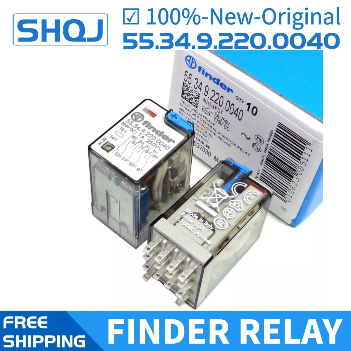 

finder relay 55.34.9.220.0040 220VDC 4CO 14PIN 7A 100%-new-original