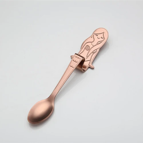 rose gold Ложка для мороженого, посуда из нержавеющей стали 304, кухонные принадлежности, Модные 5 цветов, посуда для напитков, инструменты из нержавеющей стали - Цвет: rose gold