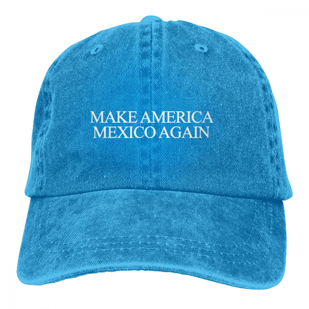 Сделать Америку Мексика снова Casquette черный унисекс Мужские Женские джинсовые бейсболка с ремешком кепки Регулируемый Гольф папа шляпа