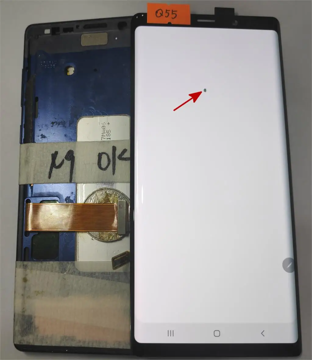Q55-N9-no frame Для samsung Galaxy Note 9 ЖК-дисплей с черным точечным дисплеем кодирующий преобразователь сенсорного экрана в сборе N960 N960F N960D N960DS lcd - Цвет: Q55-N9-no frame
