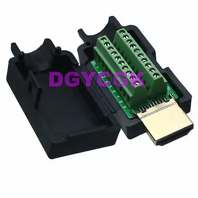 

DHL/EMS 20 Sets*Connector HDMI 2.0/1.4/1.3 male 4K*60HZ 1080P Terminal breakout Plastic Cover -h2