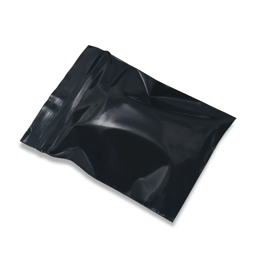 

500pcs/lot 5x7cm Mini Black Ziplock Resealable Plastic Packing Bags Retail Flat Type Jewelry Grocery Package Plastic Bags