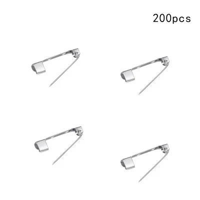 200pcs 2cm MIUSIE 200 шт Брошь булавка брошь задняя Пряжка булавка безопасная Брошь-заколка имя значок шитье DIY Ювелирная фурнитура ювелирные аксессуары - Цвет: 200pcs 2cm