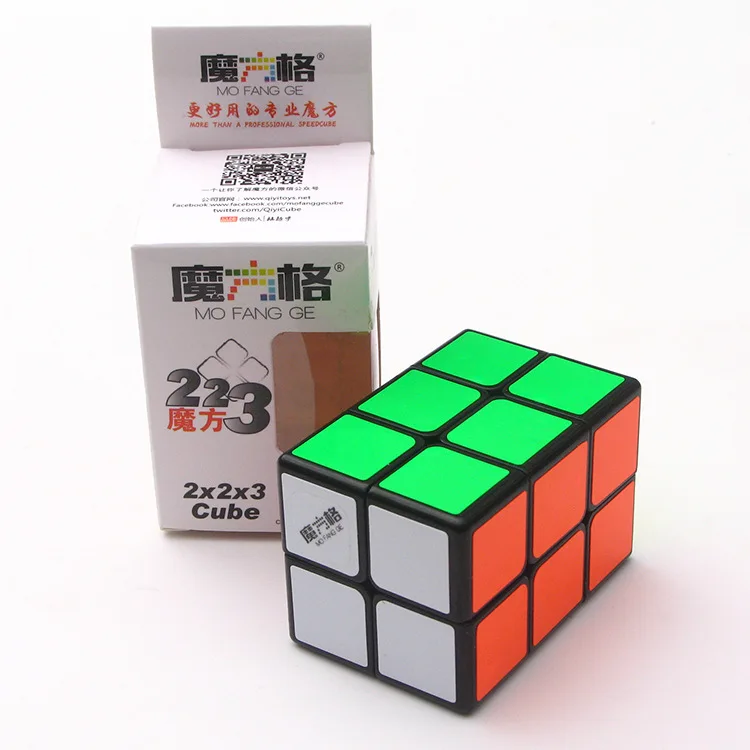 QiYi MoFangGe 2x2x3 волшебный куб 223 белый/черный/цветной профессиональный магический скоростной пазл кубики детские образовательные забавные игрушки для мальчиков