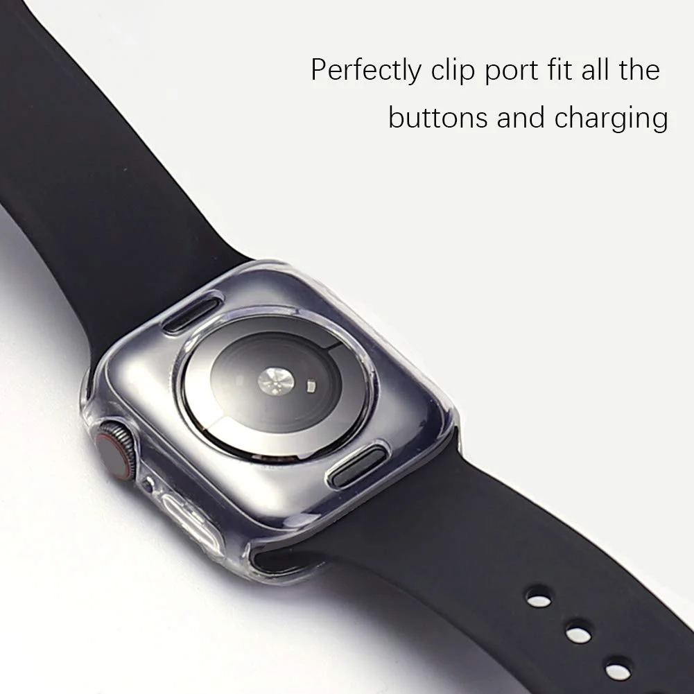 Ультратонкий чехол для Apple Watch Series 6 5 4 3 2 мягкий прозрачный защитный из ТПУ без