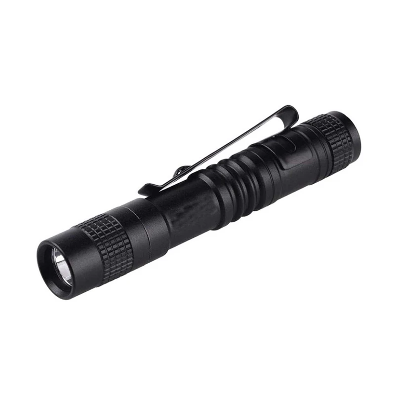 Новый-светильник-вспышка, ручка, фонарь, супер маленький мини AAA XPE-R3 светодиодный светильник, зажим для ремня, карманный фонарь с кобурой