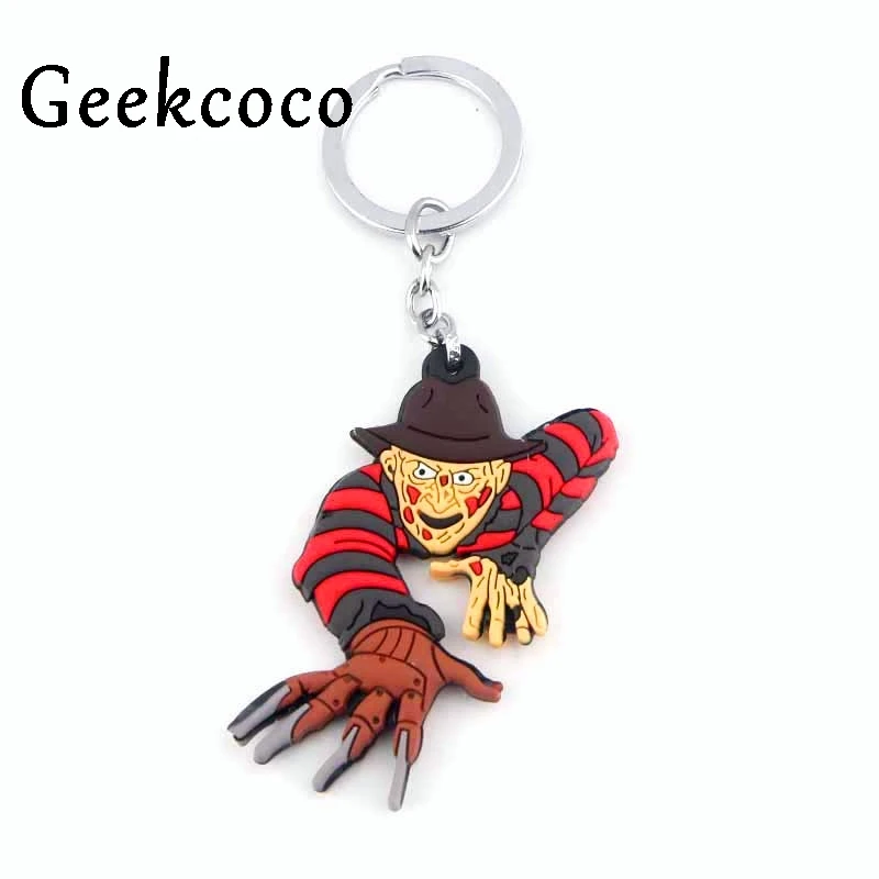 

A Nightmare on Elm Street Horror punk Personalized Hip Hop keychains Chaveiro Keyring Souvenirs For Men Women Gift Car Key J0583